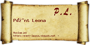 Pánt Leona névjegykártya